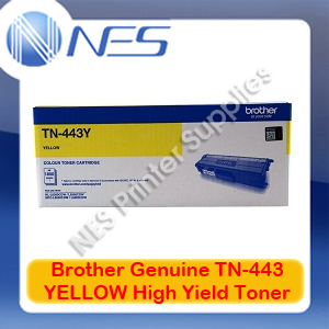 Brother Genuine TN-443Y YELLOW High Yield Toner Cartridge for HL-L8260CDW/HL-L8360CDW/MFC-L8690CDW/MFC-L8900CDW (4K)